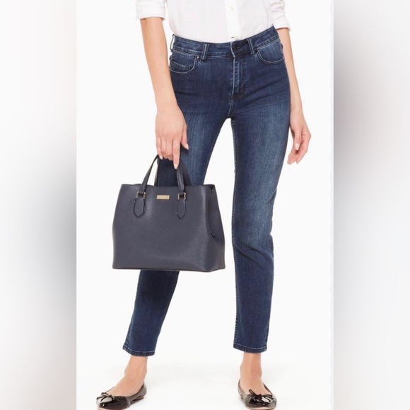 Kate Spade Laurel Way Evangelie Oceano Blue Bag & Laurel Way Stacy Large Wallet - Picture 2 of 16